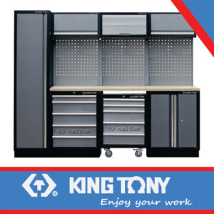 Garage Cabinet Storage And Work Unit  - Black + Grey