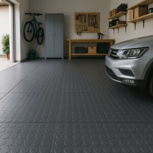 Interlocking garage floor tile
