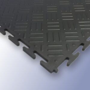 Black - Checkered Interlocking Tiles